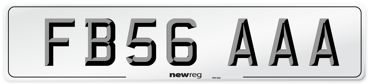 FB56 AAA Number Plate from New Reg